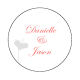 Orchid Small Circle Wedding Labels 